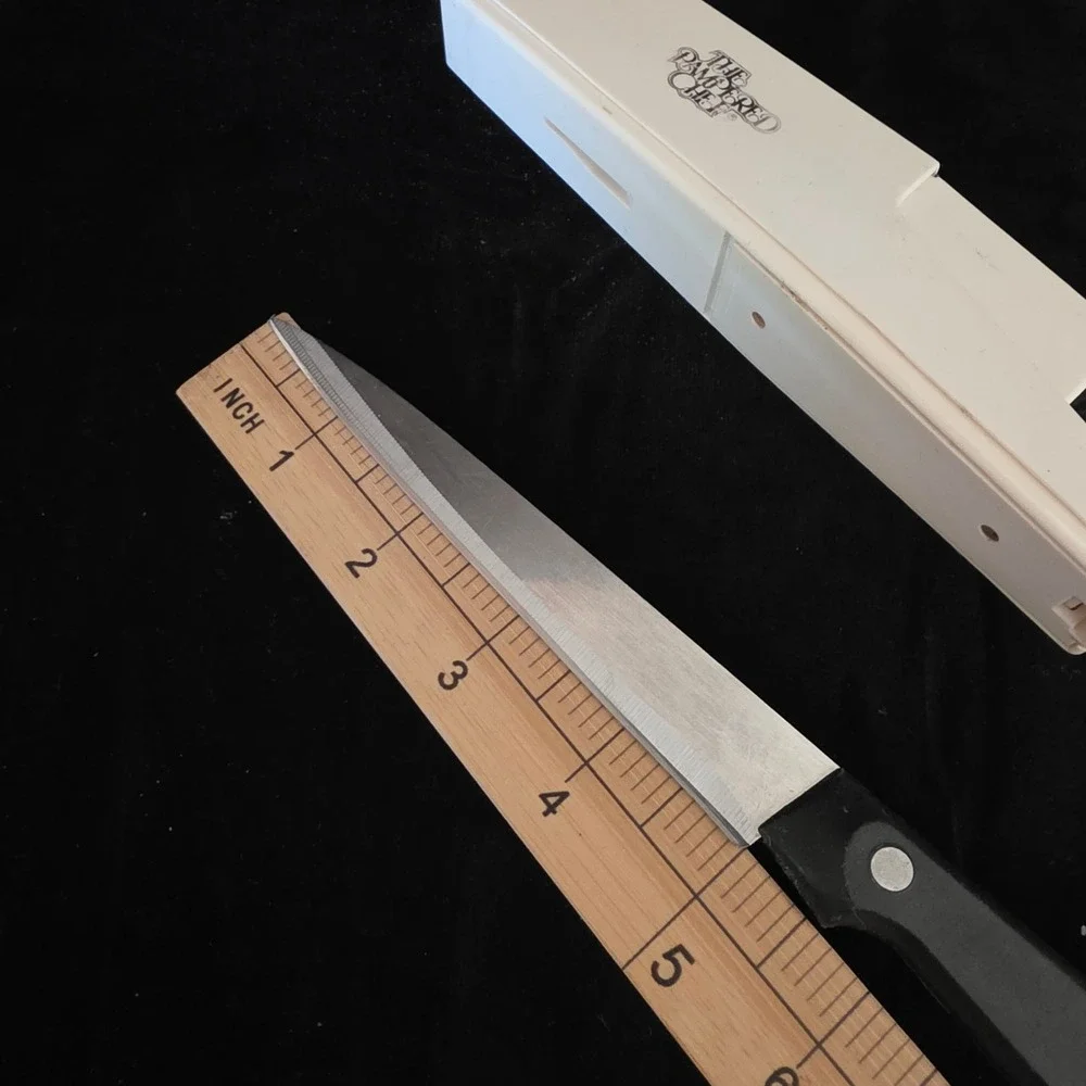 Pampered Chef Self Sharpening Knife Set 3 Piece: Chef, Slicing, Utility